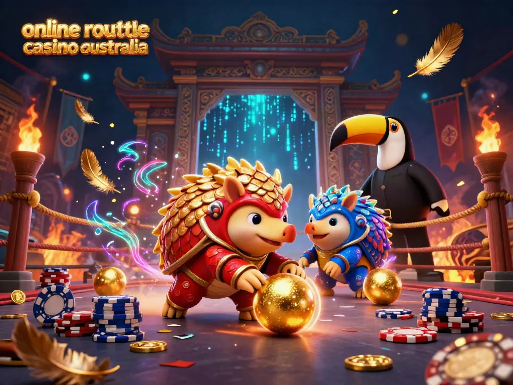 Engage in thrilling spins at the online roulette casino Australia with dynamic pangolin characters.